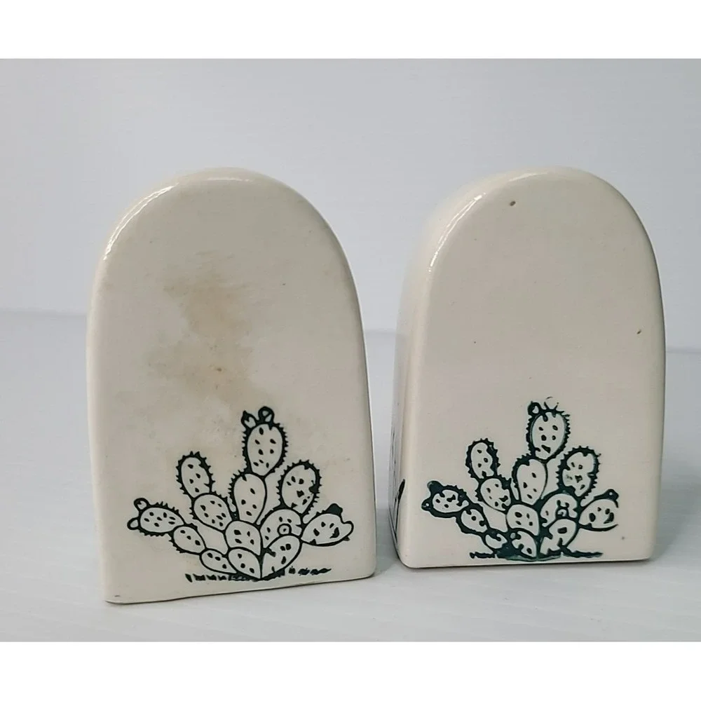 Vintage Tombstone Salt & Pepper Shakers Japan Pepper Tate & Salty O'Day Stoppers